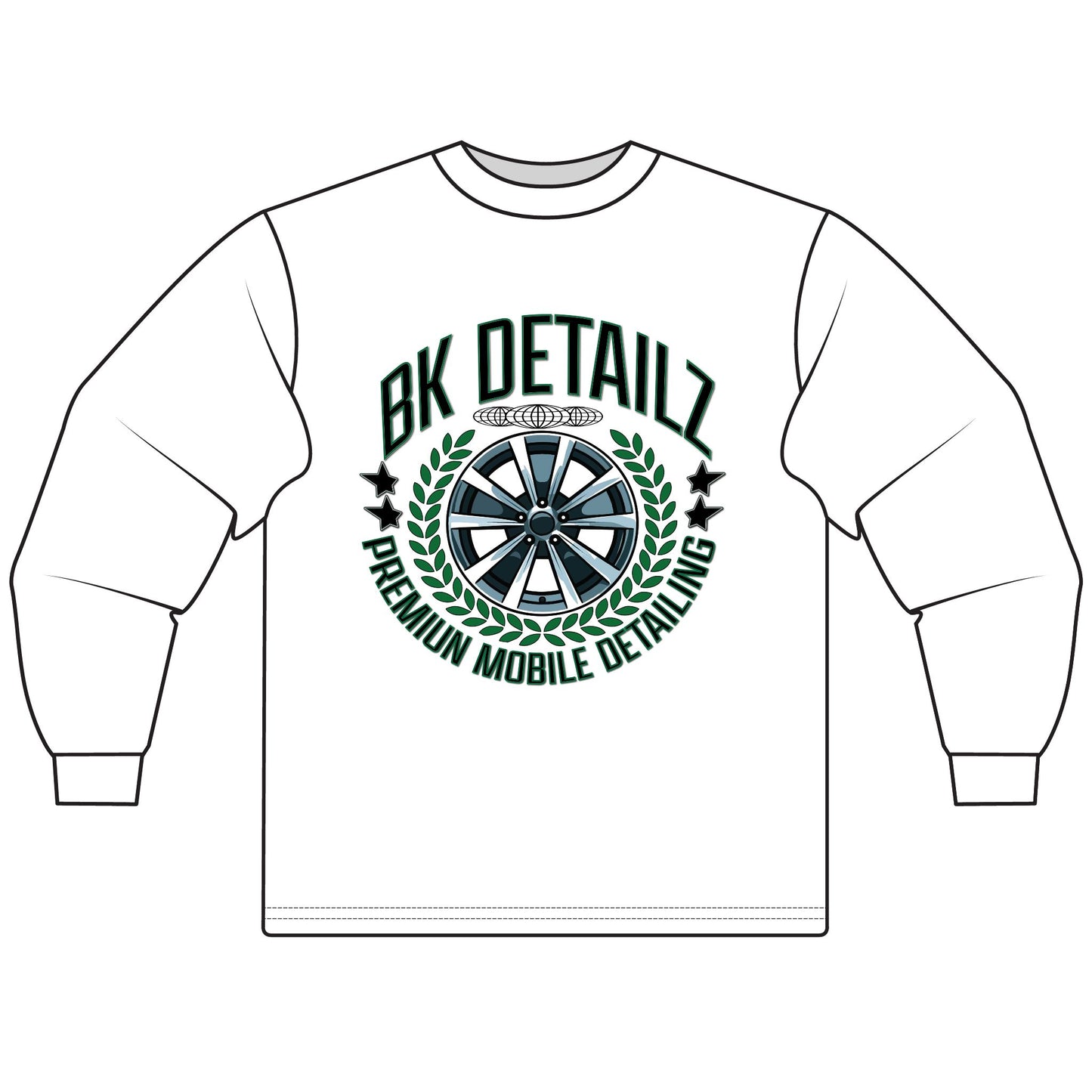 Premium Mobile Detailing Long Sleeve T-Shirt | BK Detailz X Garage Co.